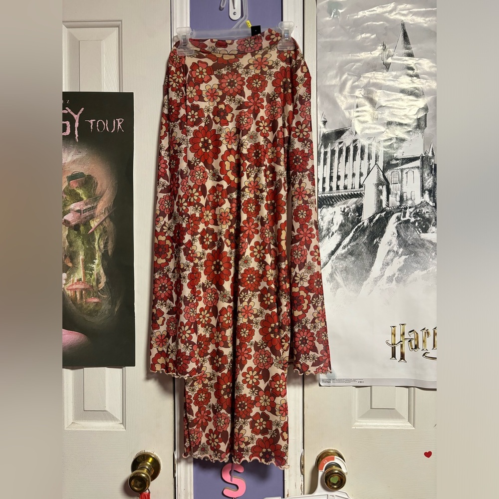 Mesh 70s inspired dress